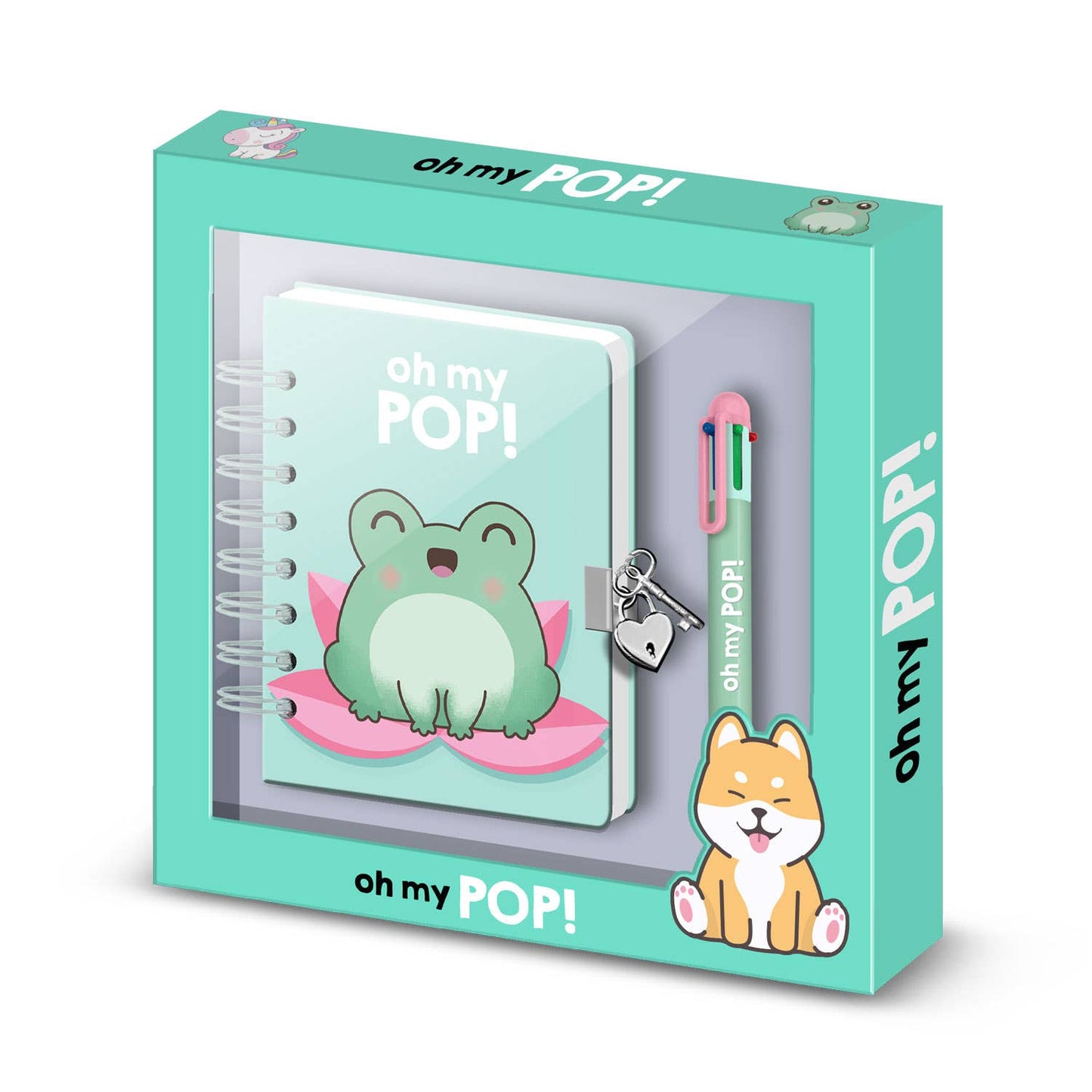 Oh My Pop Froggy - A5 Journal Pack + 6 Colour Pen