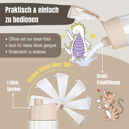 Kids' Water Bottle, Lightweight Water Bottle - Elephants