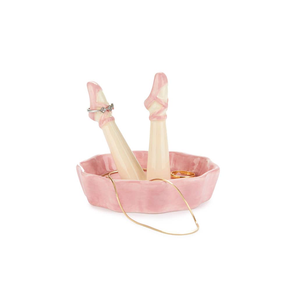 Ring holder, Happy Legs Dance, ceramic