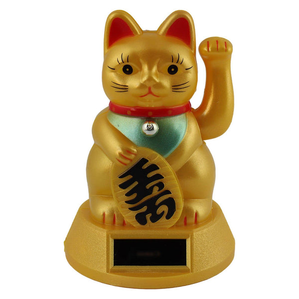 Lucky Solar Gold Cat 12cm