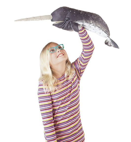 Marionnette à main Narwhal 3105/ Narwhal Folkmanis réaliste
