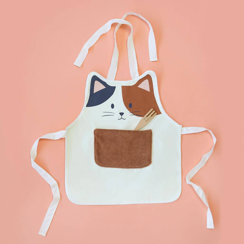 Calico Kitty Apron, for children, 50 cm, polyester