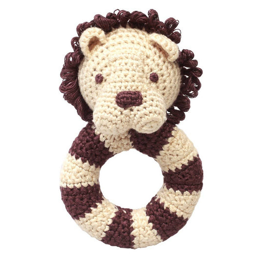 Hochet anneau - Lion beige