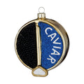 Caviar-Themed Glass Christmas Ornament, 8.5 cm