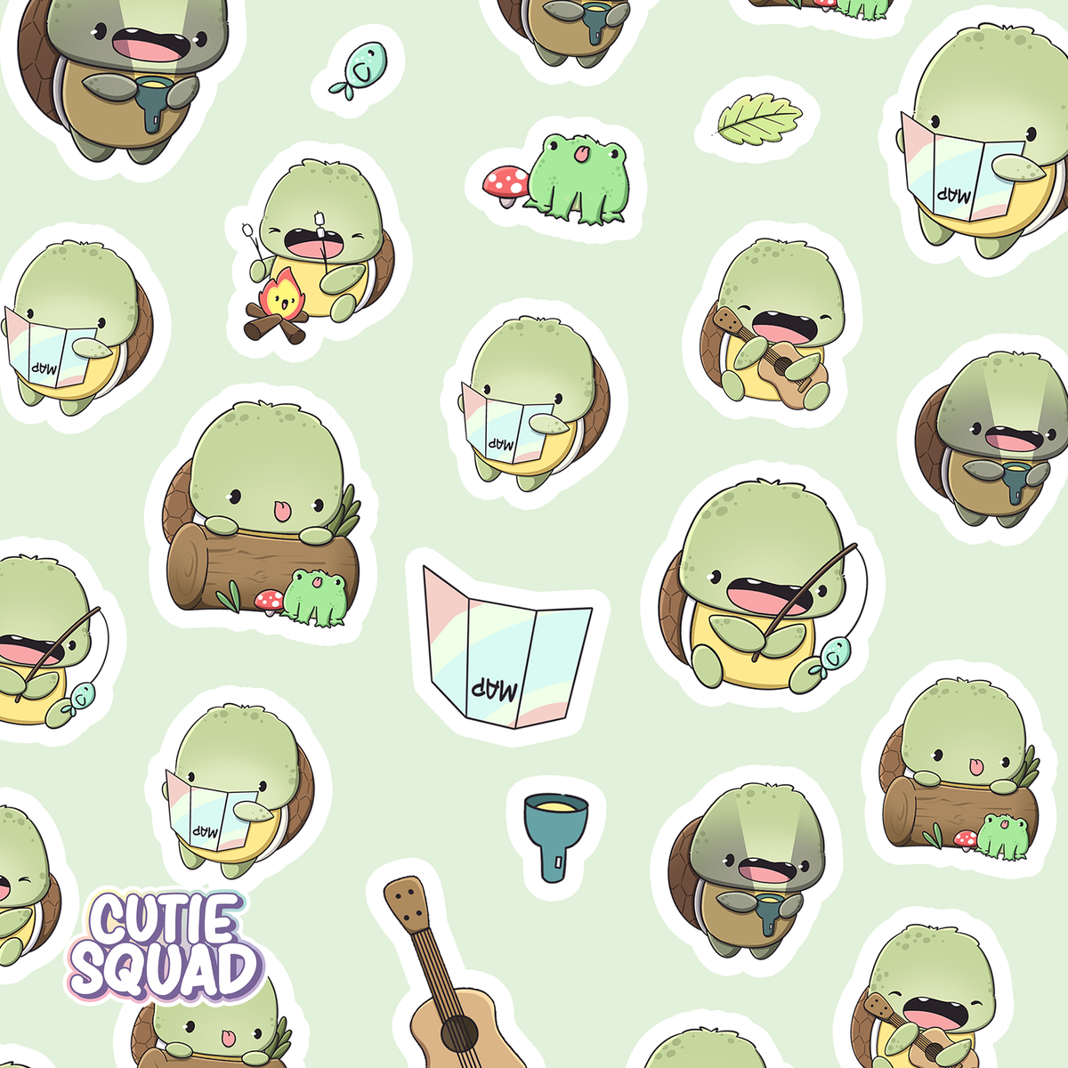 Camping Turtles sticker sheets