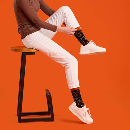 Fun unisex seamless cotton SOCKS BEER print