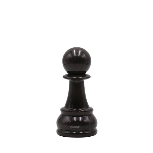 "Chess" spice mill, black high-gloss lacquered beechwood pawn