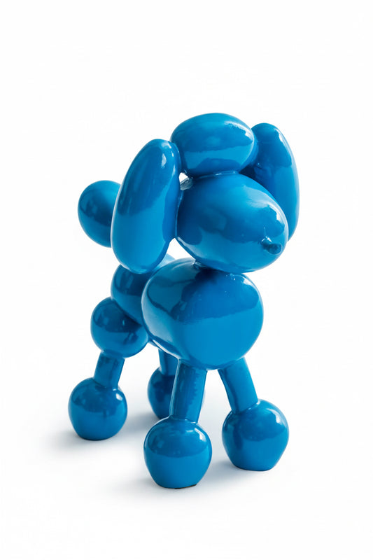 Dekorative Figur: Blauer Ballonpudel