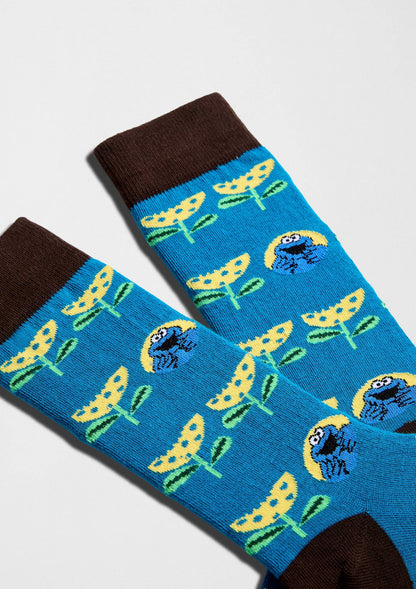 BeSesameStreet Cookie Monster Fleur - 100 % coton biologique