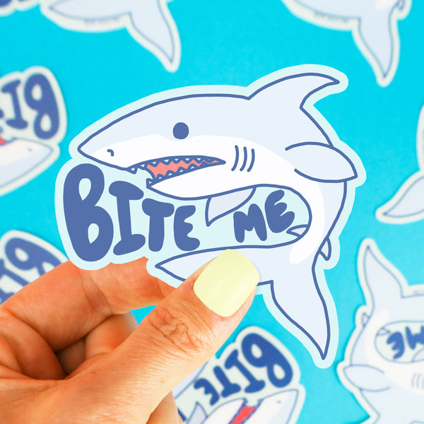 "Bite Me" Shark Sticker