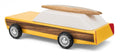 Candycar World Houten Auto - Stationwagen met Surfplank