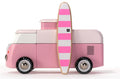 Candycar World Houten Auto - Roze Strandbus
