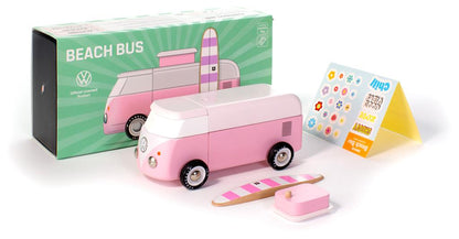 Voiture en Bois Candycar World - Van de Plage Rose
