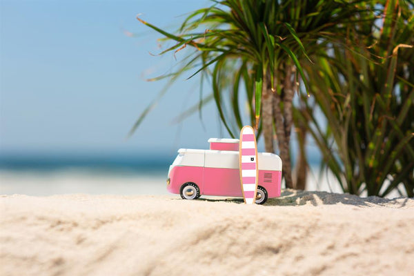 Candycar World Wooden Car - Pink Beach Van