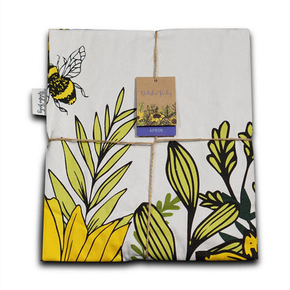 Tablier Sunflower Honey Bee - floral