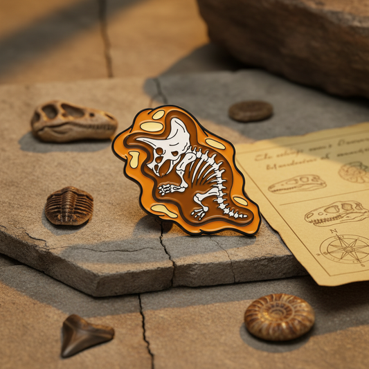 Triceratops Fossil Pin