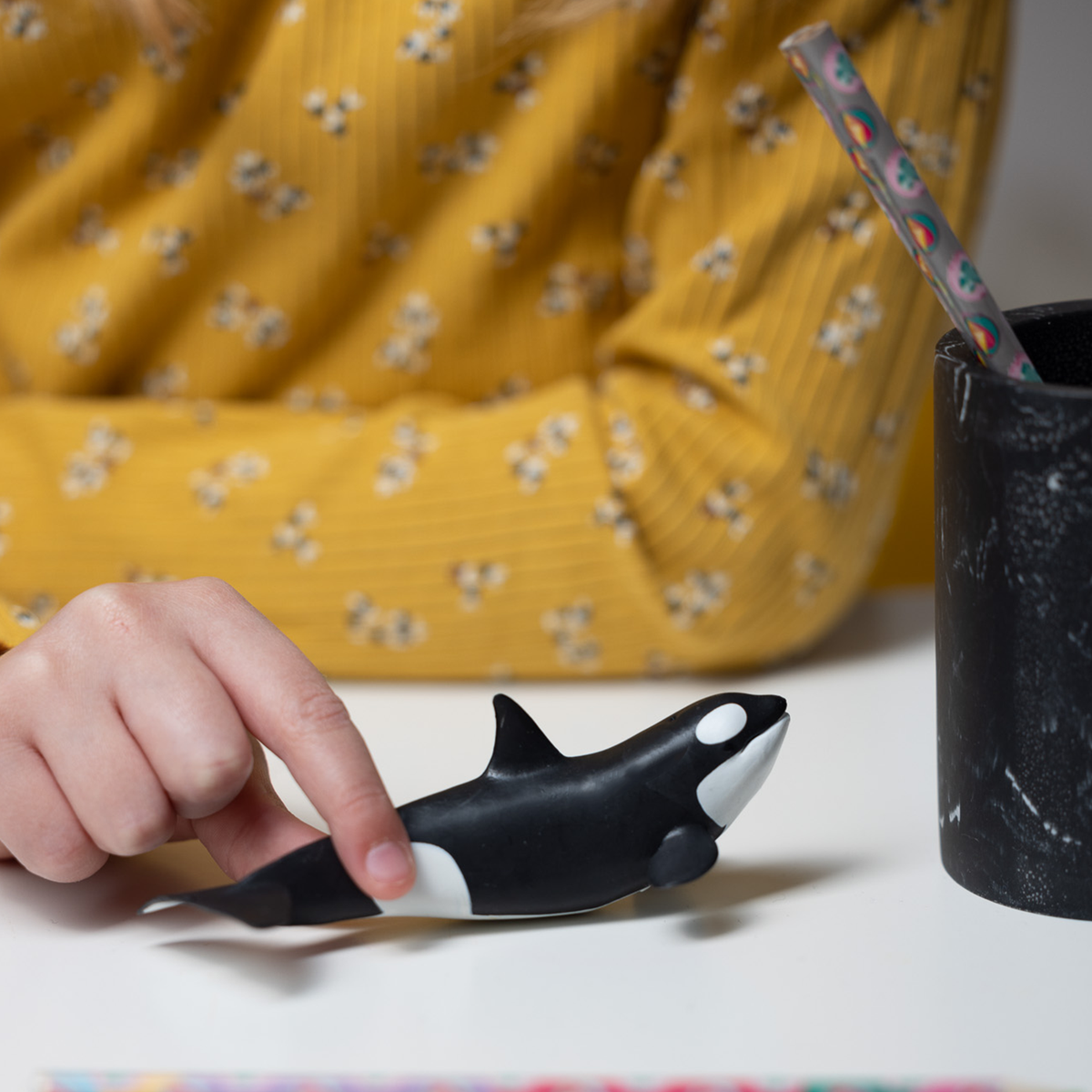 Baby orca figurine