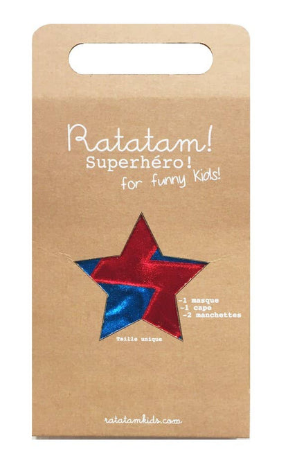 Blauwe superheldenkostuumset