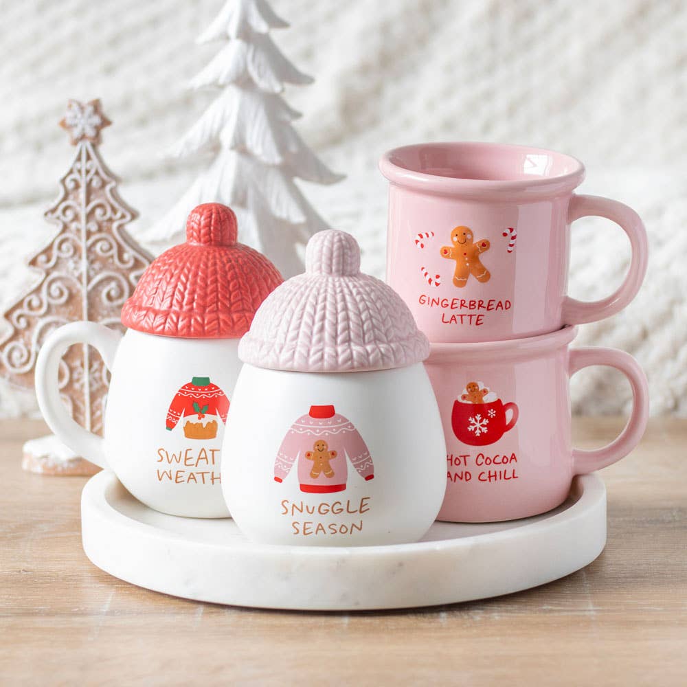 Pink Gingerbread Christmas Mug