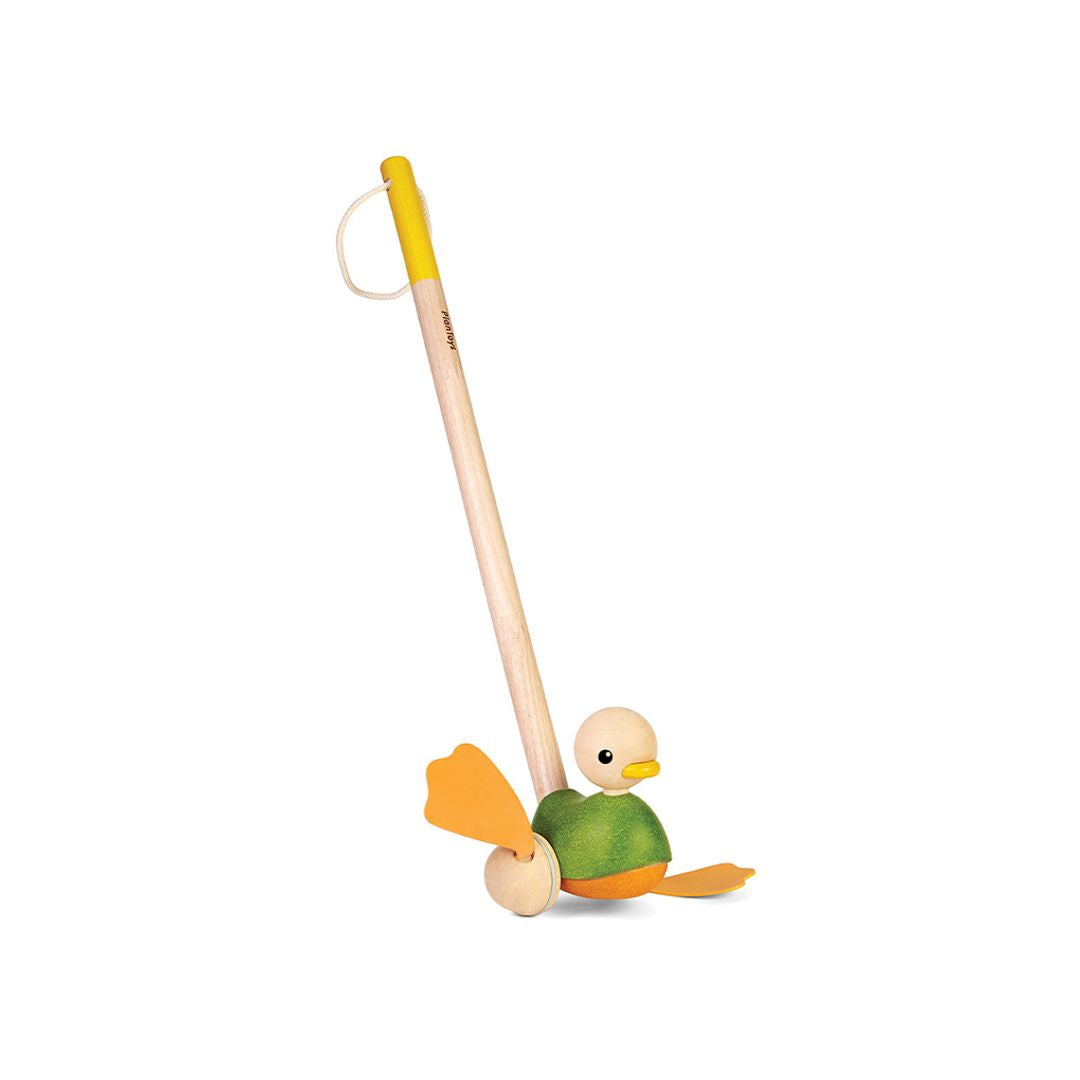 Push-along toy duck