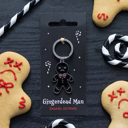 Gothic Christmas Gingerbread Man Keychain