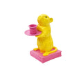 Kaarsenhouder - Muis - Polyhars - Geel/Roze - 8x10x17cm
