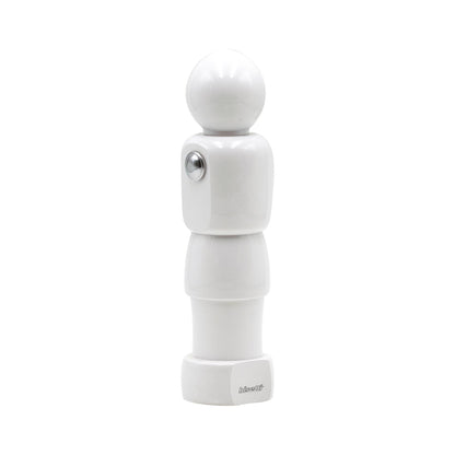 "Calcetto" spice mill in glossy white lacquered beech
