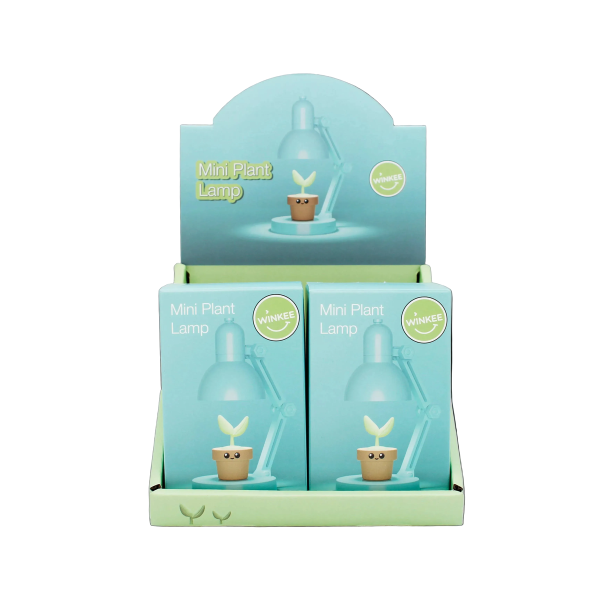 Mini lamp with decorative plant