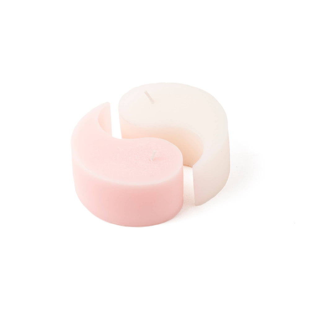 Roze Yin & Yang kaars
