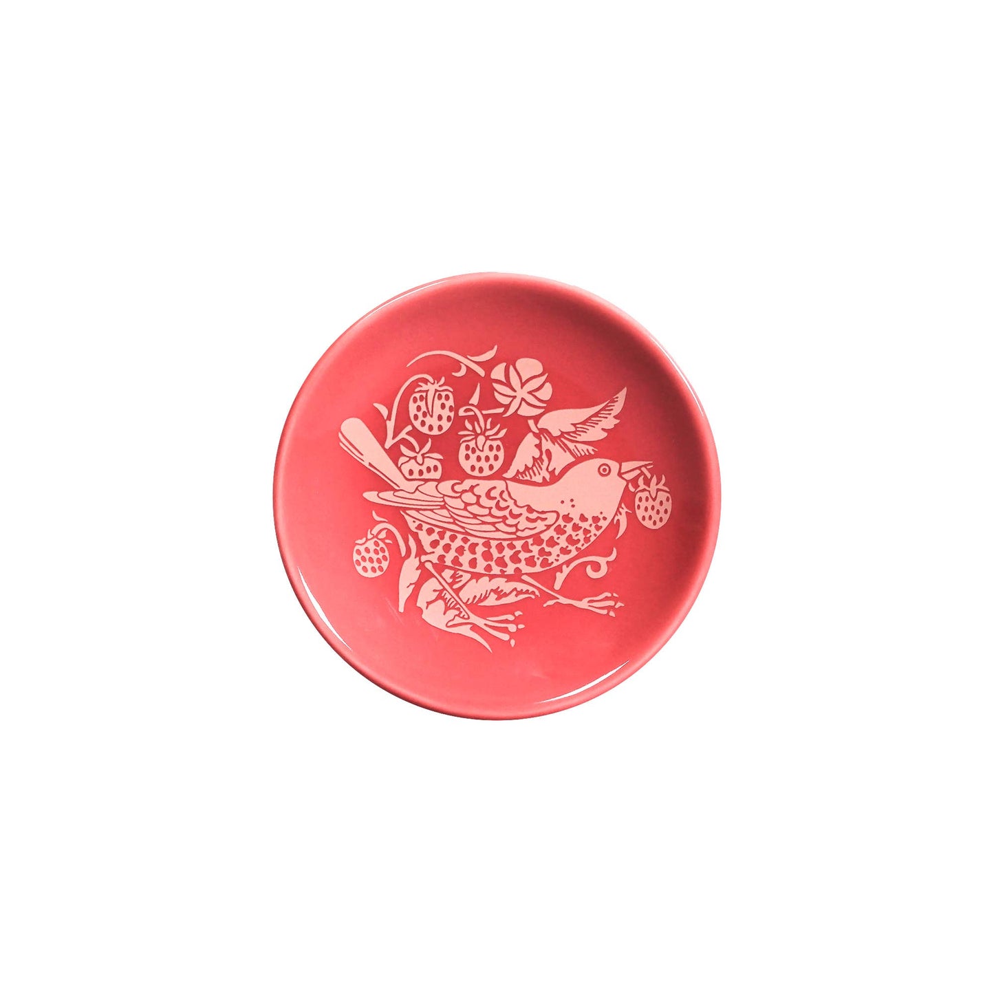 William Morris Raspberry Jewel-Shaped Keychain