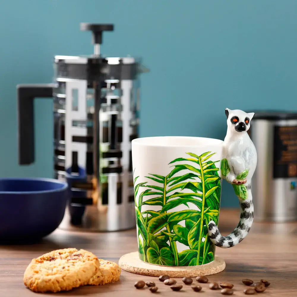 Lemur Mug with 3D Handle