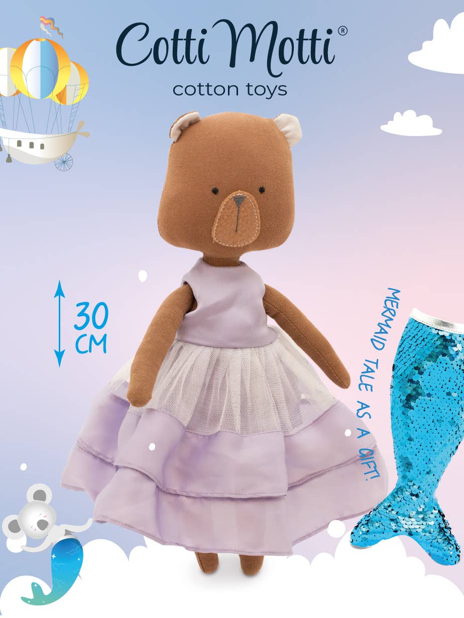 GIFT SET: Plush, Oscar Bear + Mermaid Tail