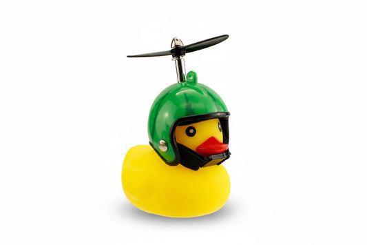 Duck for bicycle handlebars with Watermelon Helmet