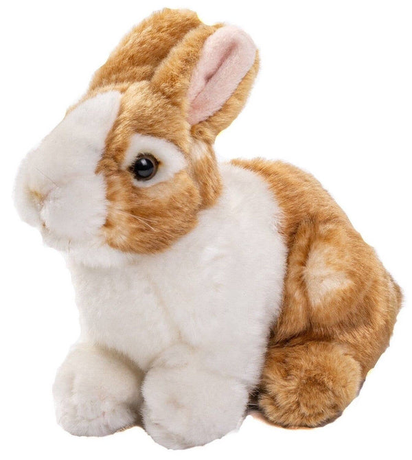Peluche Lapin assis (marron-blanc) Uni Toys