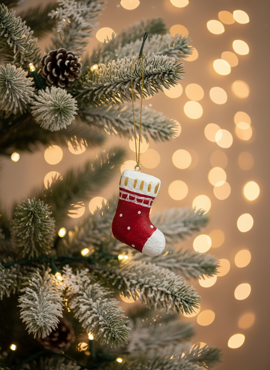 Hangende kerstsokdecoratie