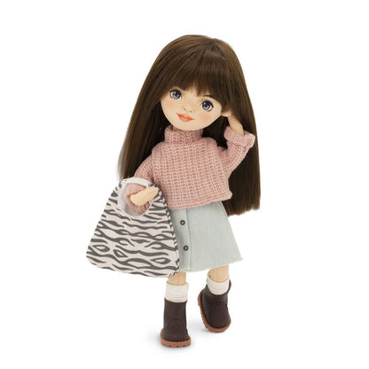 Sophie-pop met spijkerrokje, 32 cm