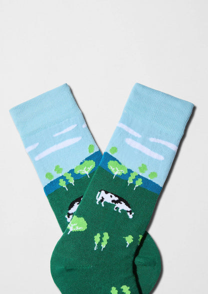 BeFarm - Chaussettes 100 % coton biologique: Vert / 36/40