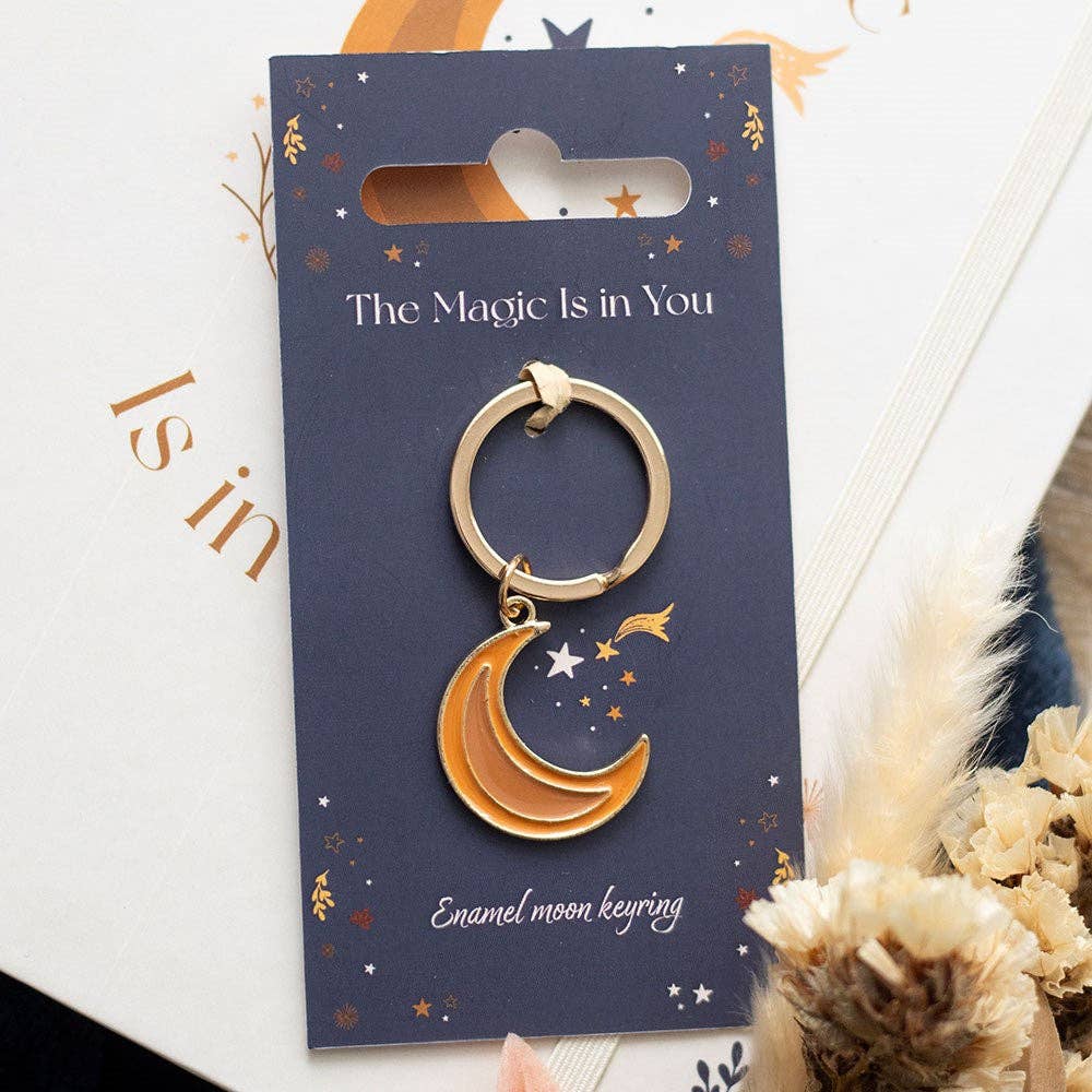 Autumn Magic Moon Keychain
