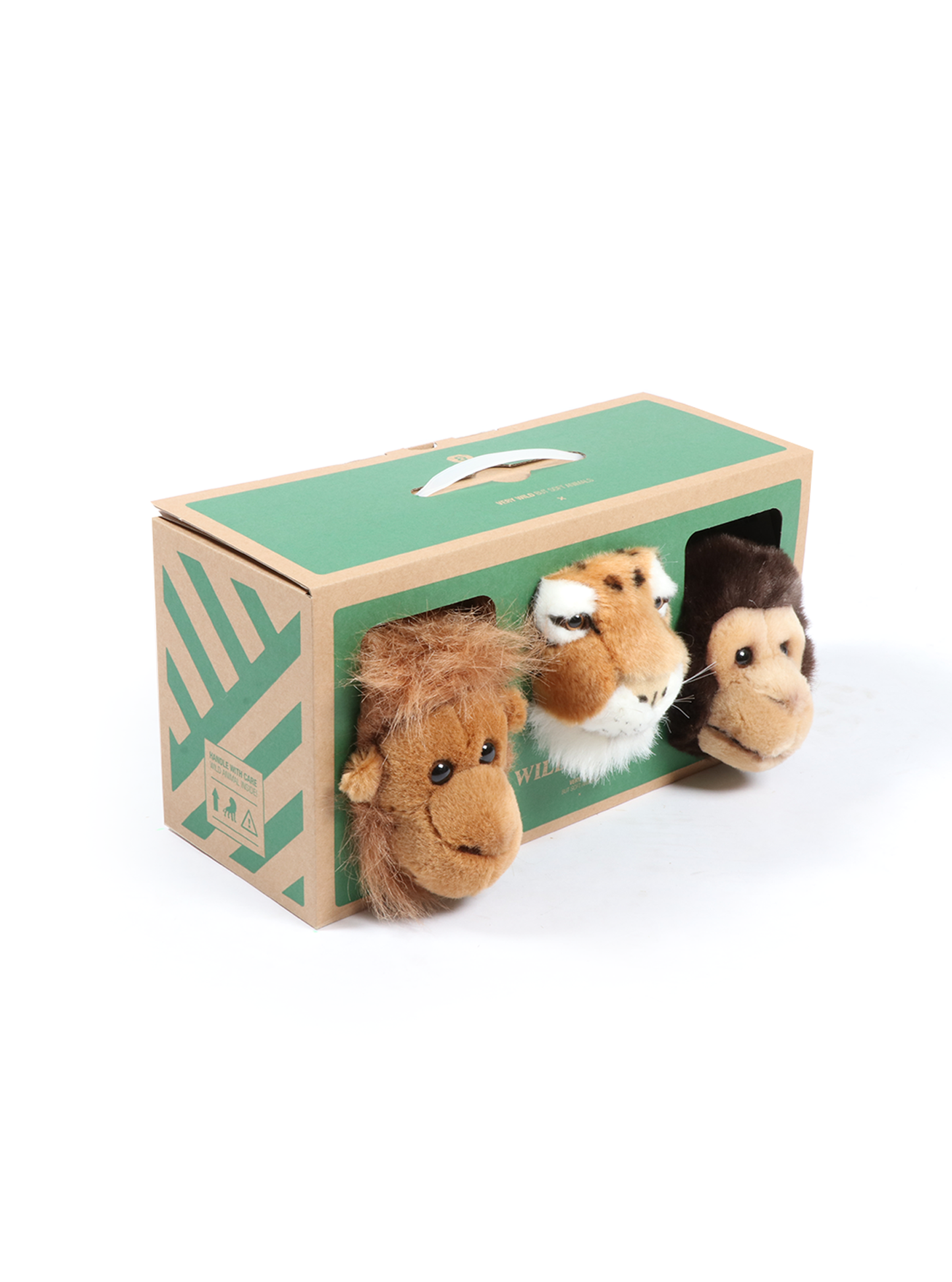 Mini Décoration Murale Peluche Têtes d'Animaux : Coffret Jungle