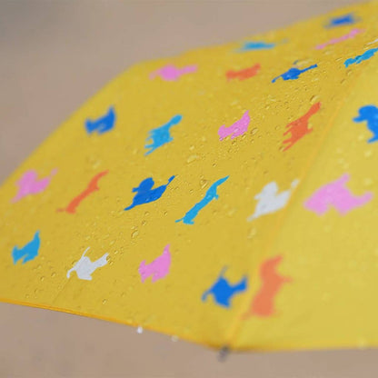 Children's umbrella, Puppymbrella, yellow, with cover, nylon