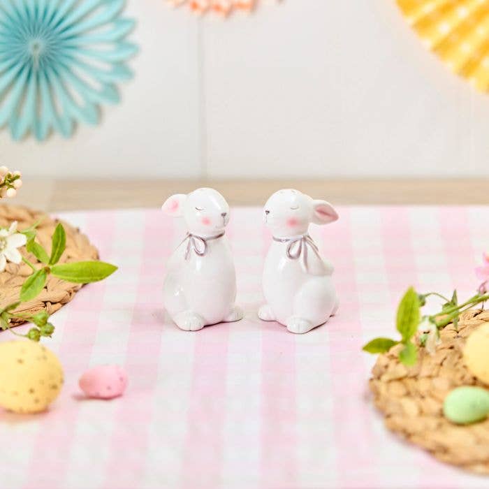 Salt and pepper Rabbits with bow