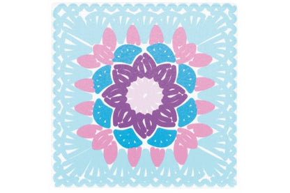 CROCHET SQUARE TILE 20CM 6 ASSORTED - 5901286
