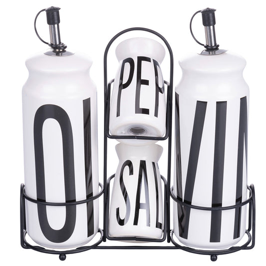 BIGISMORE HOUSEHOLD SEASONING SET 4 PIECES WHITE - 5903735