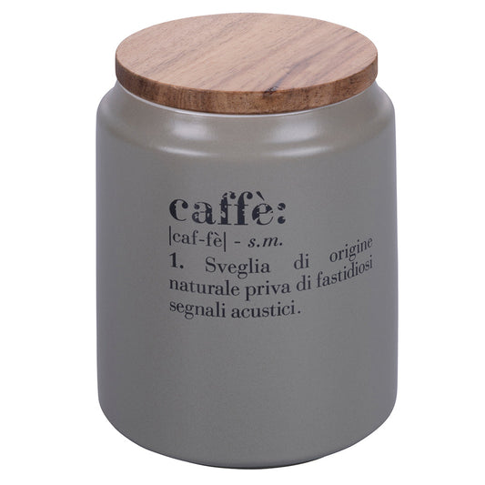 VICTIONARY COFFEE JAR W BAMBOO LID# - 5904321