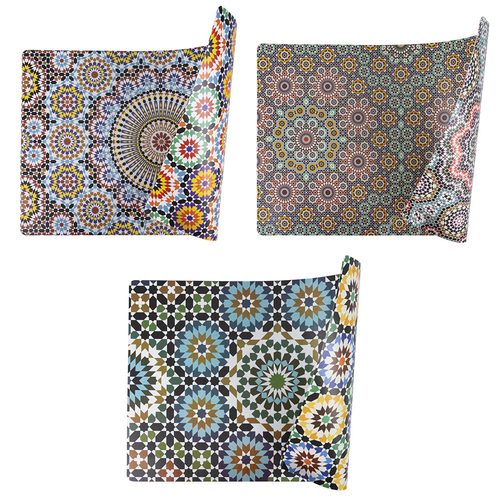 MARRAKECH DOUBLE-SIDED PLACEMAT 3 ASSORTED # - 5905217