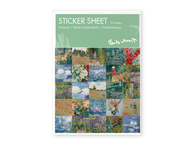 Planche d'autocollants Claude Monet