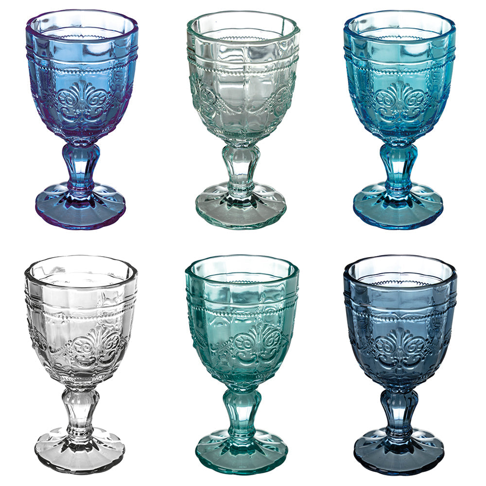 SYRAH SET OF 6 WINE GLASSES OCEAN 265ML# - 5907720