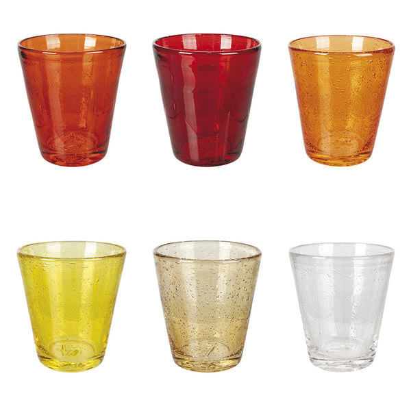 CANCUN SET 6 WATER GLASSES SUNSET - 5909889