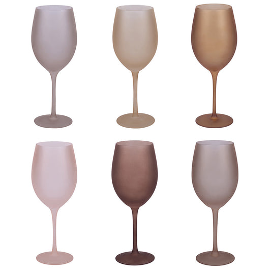 HAPPY HOUR SET 6 WINE GLASSES CHOCOLATE - 5911524