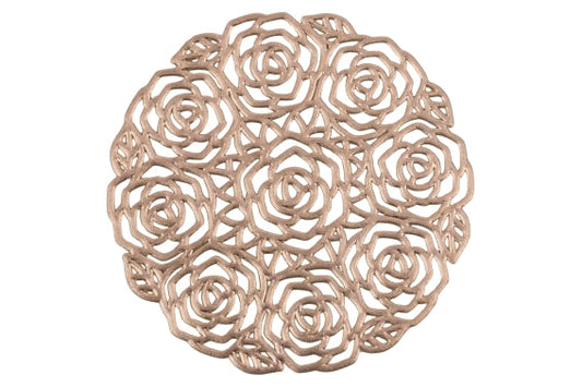 GOLD SET 6 ROSE COASTERS - 5913911